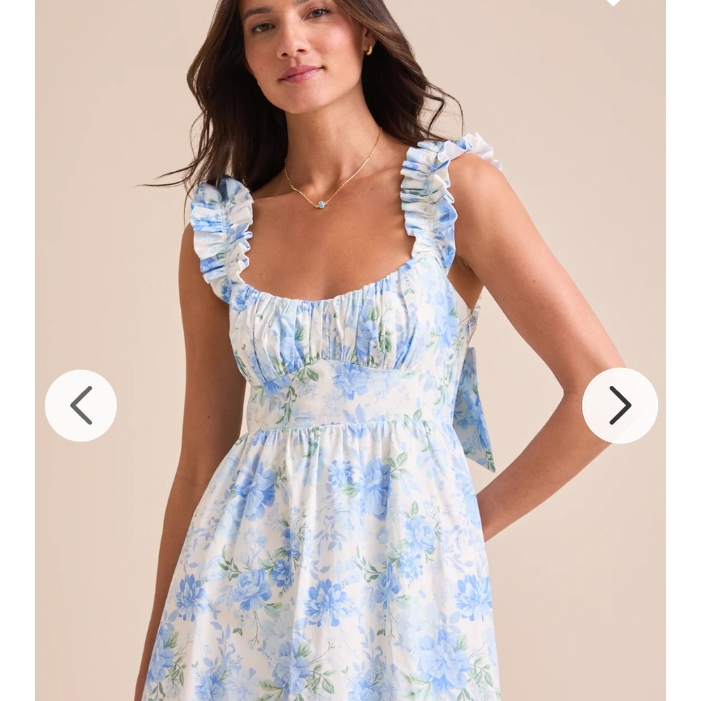 Altar'd State Blue and White Floral Dress